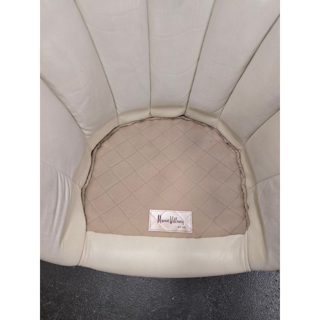 Metal VIntage Leather Swivel Lounger by Maurice Villency Ny For Sale - Image 7 of 10