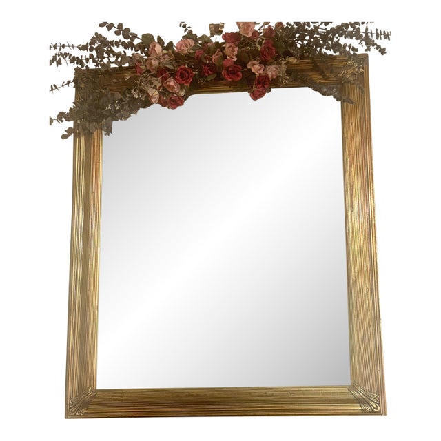 Huge Golden Wall Mirror For Sale