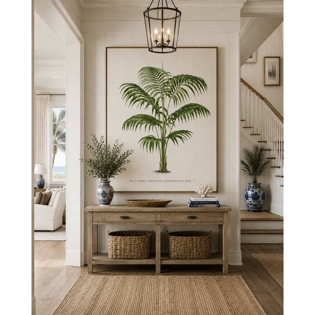 English Vintage Palm Botanical Study, Art Print Reproduction, 24" X 36" For Sale - Image 3 of 10