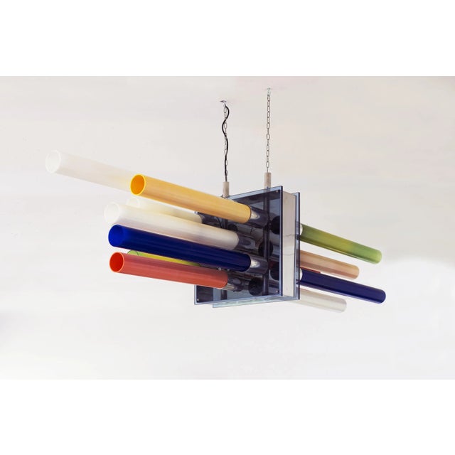 Mid-Century Modern Kinetic Art Chandelier by Franco Cannilla, Italy, 1966 For Sale - Image 3 of 3