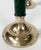 Vintage Brass and Faux Malachite Candlestick Holders, a Pair For Sale In Kansas City - Image 6 of 6