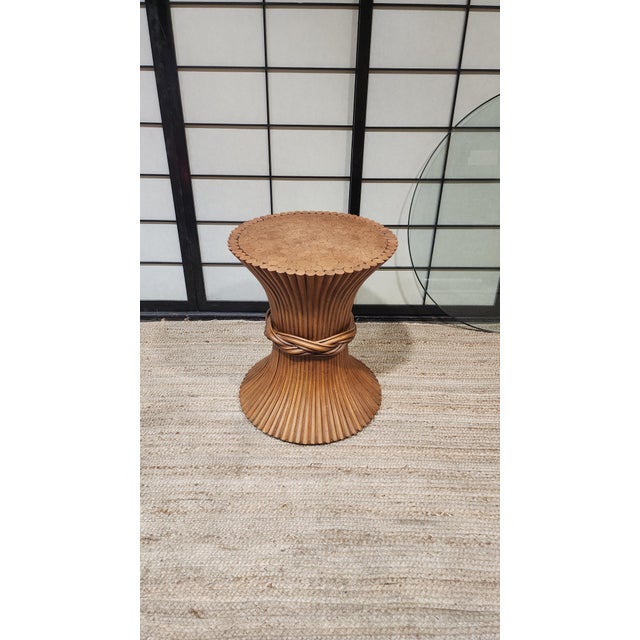Wood Vintage Sheaf of Wheat Table by John and Elinor McGuire For Sale - Image 7 of 11