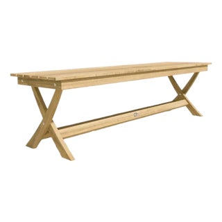 Picnic 3-Person Teak Outdoor Bench For Sale