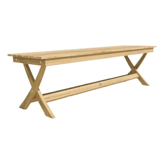 Picnic 3-Person Teak Outdoor Bench For Sale