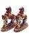 Copper Antique Staffordshire Copper Luster Rearing Stallion Mantle Figurines, Circa 1910 For Sale - Image 8 of 11