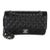 Black Quilted Caviar Medium Classic Double Flap Bag For Sale