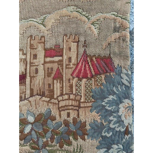 Vintage Medieval French Aubusson Style Jacquard Tapestry, 1950s For Sale - Image 13 of 18