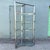 Postmodern Postmodern Sculpted Brushed Metal Etagere/Bookshelf With Tear Drop Glass Shelves For Sale - Image 3 of 12