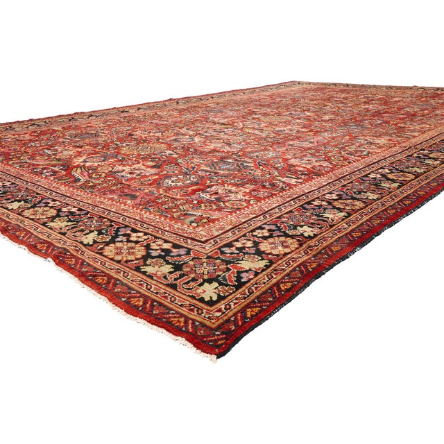 79689 Antique Persian Mahal Rug 10'07 x 17'01. The Imperial Garden: An Antique Persian Mahal Masterpiece of Safavid...