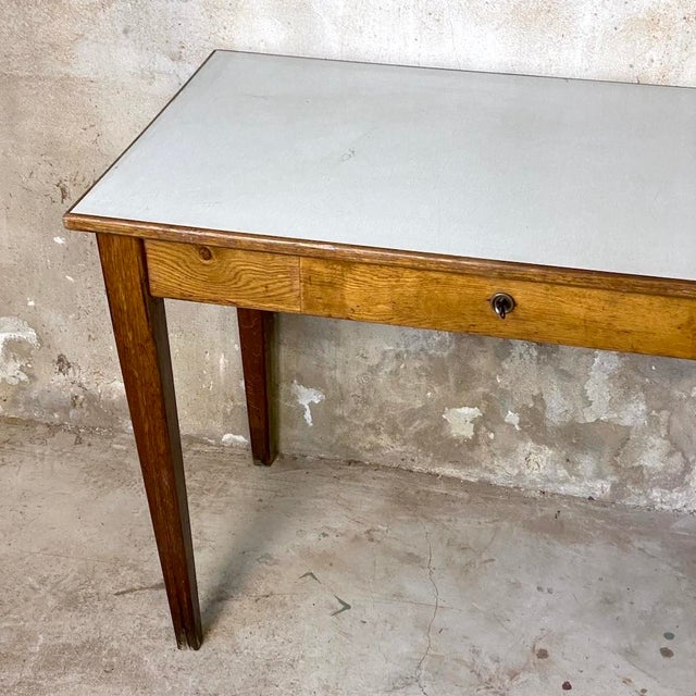 Vintage Desk in Wood and Formica, 1950s For Sale - Image 10 of 12