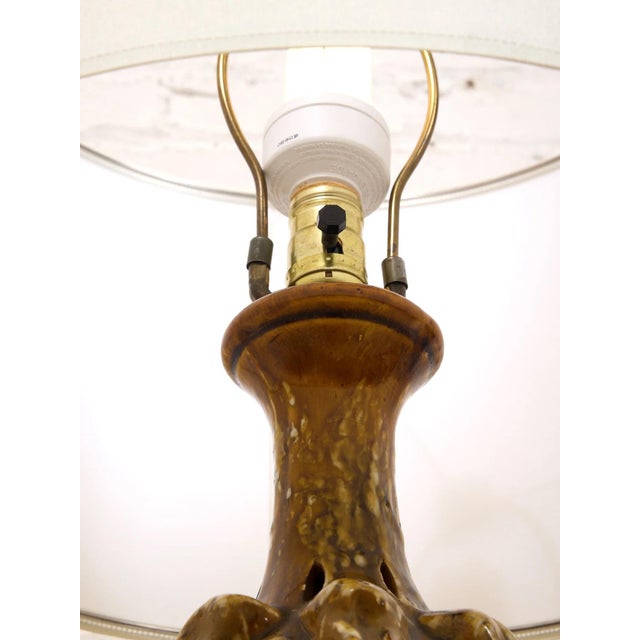 Textile Mid 20th Century Mid Century Modern Brutalist Lamp For Sale - Image 7 of 11
