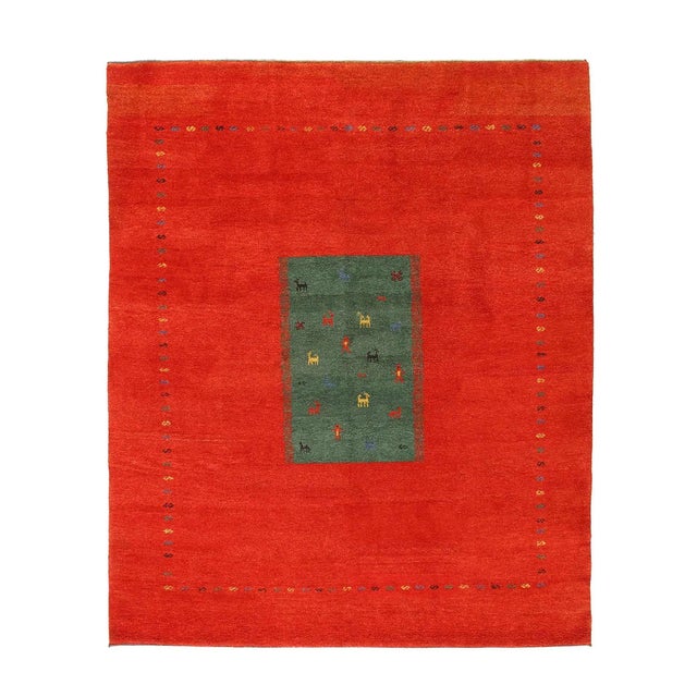 2020s Fine Hand Knotted Gabbeh Rug For Sale - Image 4 of 4