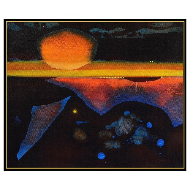 Message us to inquire about custom framing options! (Included for free with every purchase) The artwork here, "Sunset Over...