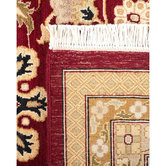2000 - 2009 Mogul, One-of-a-Kind Hand-Knotted Area Rug in Re, 9' 1" x 12' 3" For Sale - Image 5 of 8