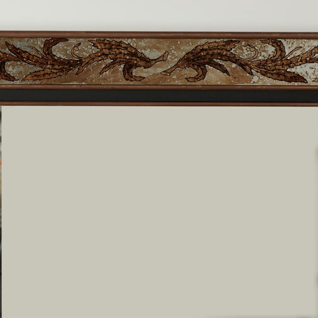 Antique Italian Reverse Painted Wall Mirror For Sale - Image 4 of 12