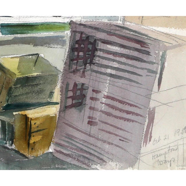 Artist: Eve Nethercott, American (1925 - 2015) Title: Hampton Bays (P6.24) Year: 1958 Medium: Watercolor on Paper Size: 22...