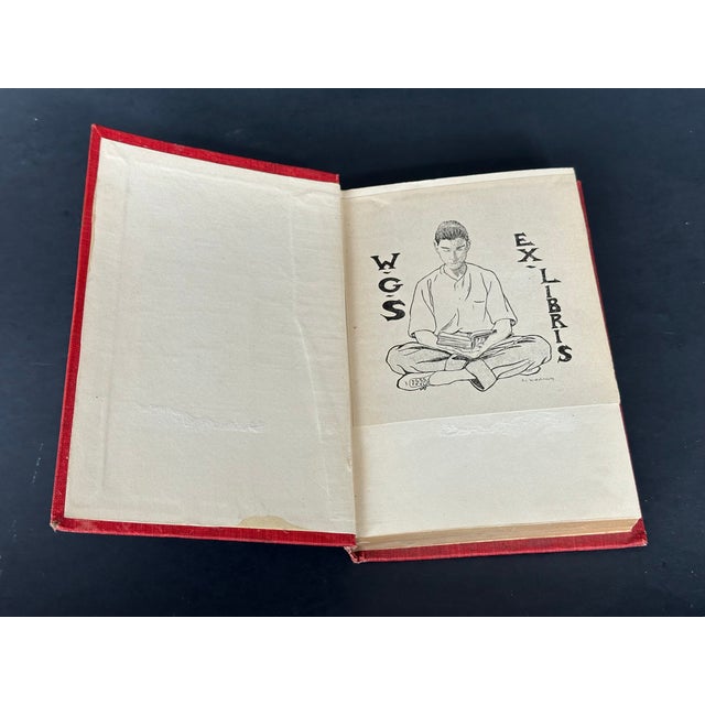 Red Antique Victorian Era Decorative Book For Sale - Image 8 of 12