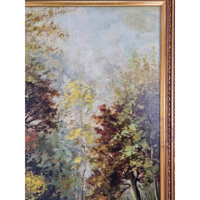 J. De Borge, Forest Landscape, 1970s, Oil on Canvas, Framed For Sale - Image 3 of 12