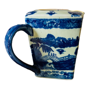 Vintage Blue and White Ironstone Pitcher