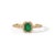 VR Jewels 14k Yellow Gold Emerald Diamond Modern Proposal Ring in 14k Yellow Gold Size 9 For Sale - Image 4 of 18