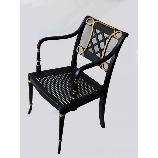 Black Vintage Bench and Chair Set For Sale - Image 8 of 12