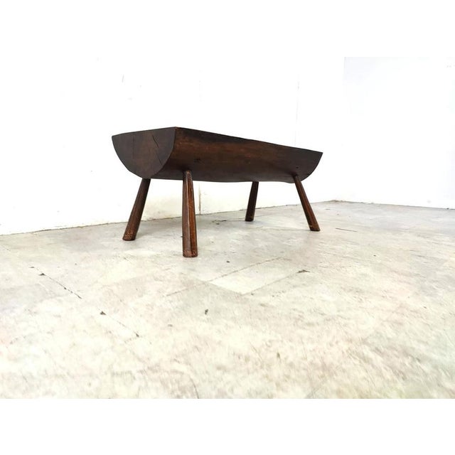 1960s Brutalist Wooden Coffee Table, 1960s For Sale - Image 5 of 15