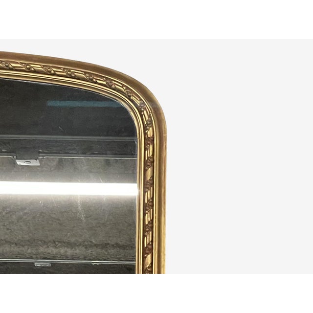 19th Century Regency Style, Monumental Archtop Mirror, Giltwood, Mirror, France, 19th C. For Sale - Image 5 of 9