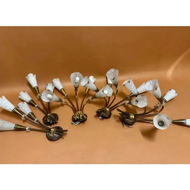 Vintage French Wall Lamps from Maison Arlus, 1950s, Set of 5 For Sale - Image 17 of 17