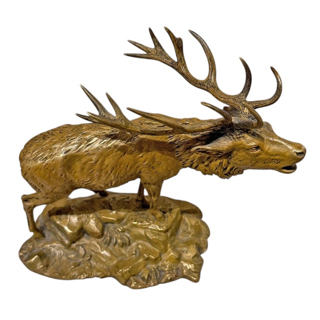 Bronze Elk Sculpture For Sale In Chicago - Image 6 of 14