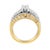 Contemporary 14K Yellow and White Gold 1 1/2 Cttw Round and Princess-Cut Diamond Band Ring (H-I Color, SI2-I Clarity) For Sale - Image 3 of 5