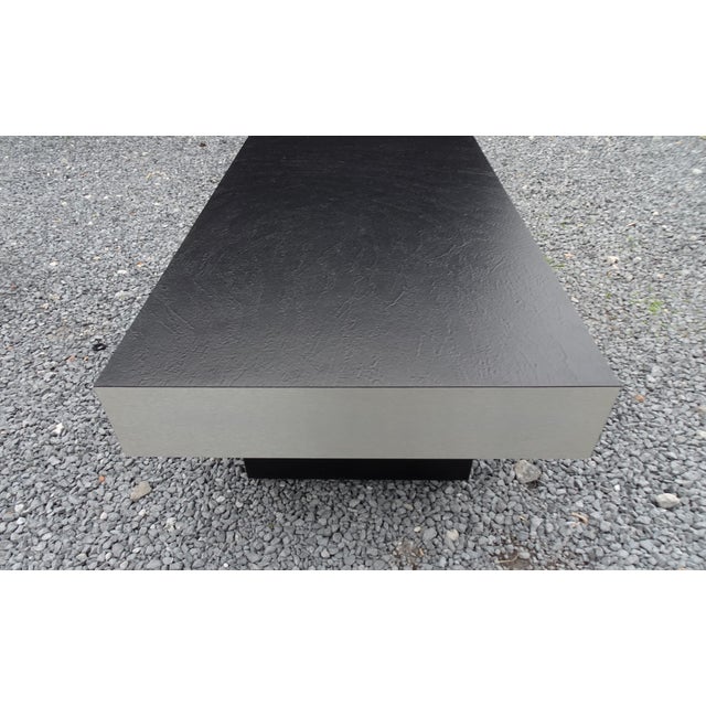 Minimalist Brushed Aluminium Coffee Table from Roche Bobois, 1970s For Sale - Image 12 of 18