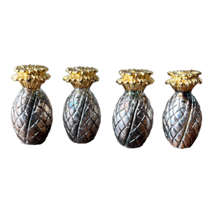 Lenox Williamsburg Collection Silverplate, Hollowware Set of 4 Place Card Holder Pineapple Design