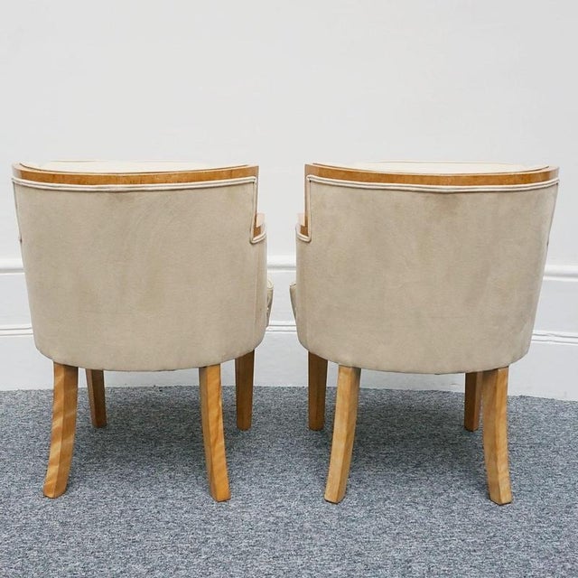 Wood Banker's Armchairs, 1930s, Set of 2 For Sale - Image 7 of 10