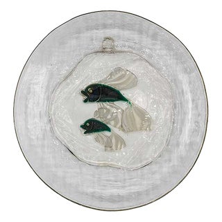 Plate with Fish attributed to Erme Ripa for Vamsa Murano, 1950s For Sale