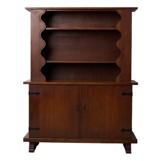 Swedish Modern Stained Pine Cabinet attributed to Otto Dahlin for Åby Möbelfabrik, 1940s For Sale