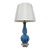 Vintage Ribbed Blue Murano Lamp For Sale