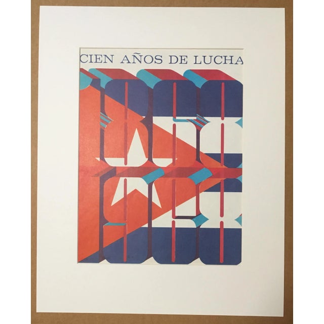 Pop Art 1970s "Cien Años De Lucha" Protest Print For Sale - Image 3 of 3