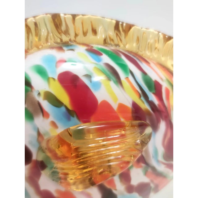 Orange Vintage Multicolored Murano Glass Fish Figurine attributed to Fratelli Toso, 1950s For Sale - Image 8 of 13