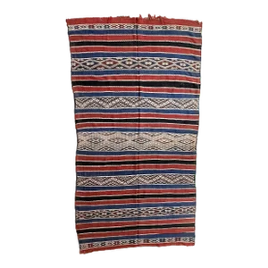 1980s Authentic Moroccan Kilim Rug - 9.7 X 5.15 Ft