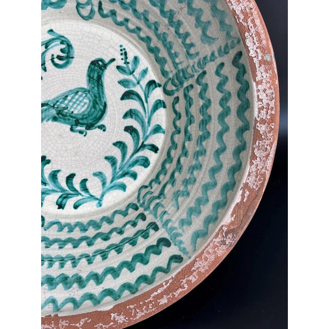 Large Spanish Fajalauza Ceramic Lebrillo Bowl For Sale - Image 3 of 7