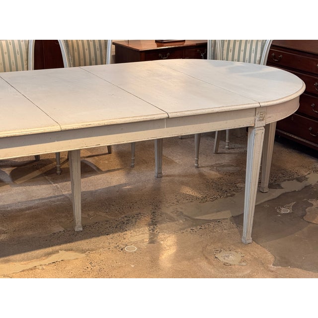 Late 19th Century Swedish Painted Extension Dining Table For Sale - Image 6 of 11