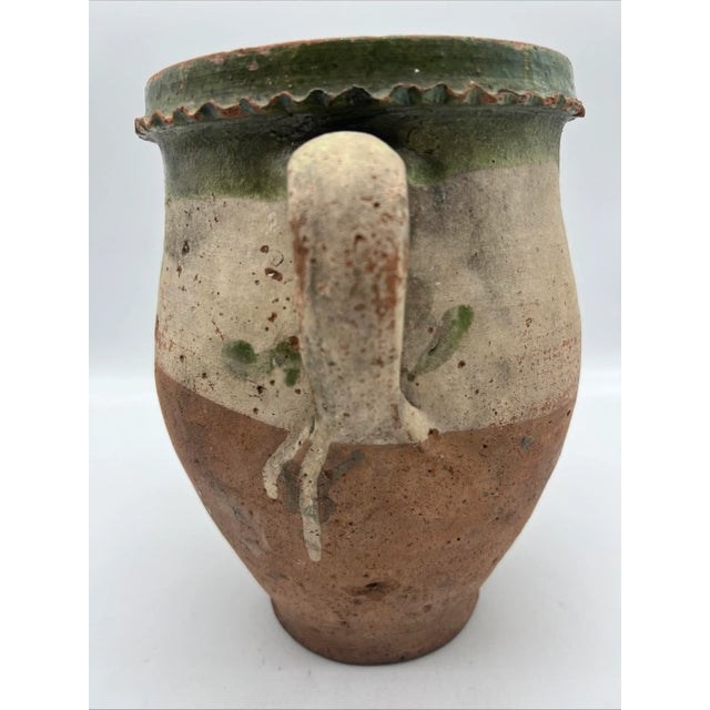 A Fine Antique 19th Century French Terra Cotta Green Glazed Olive Jar For Sale - Image 4 of 15