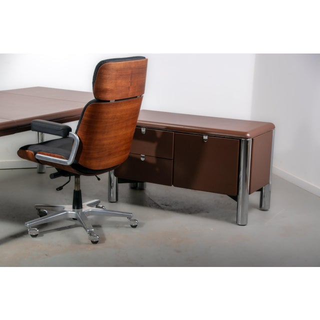 No. 3055D Table Desk and No. 3076 Credenza from KnollStudio, 1988 For Sale - Image 4 of 18