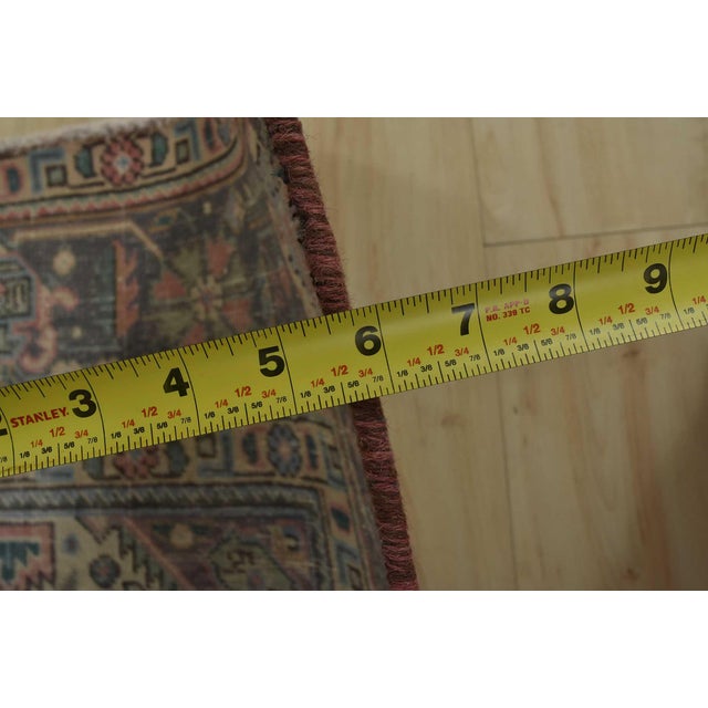 Tabriz Rug 6’4” X 9′ Pink Wool Vintage Distressed Hand-Knotted Oriental Carpet For Sale - Image 12 of 14