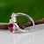 Gia Certified Mozambique Ruby Ring With Lab Grown Diamonds: Solid 14k Gold, Size 6.75 For Sale - Image 10 of 10