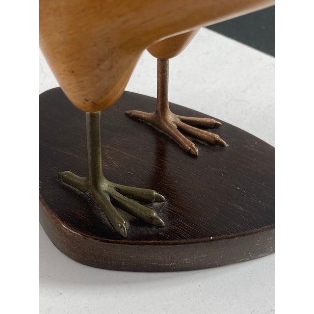 Wood 1930s Hagenauer Wiener Werkstätte Hand-Carved Wooden Chicken Sculpture For Sale - Image 7 of 12