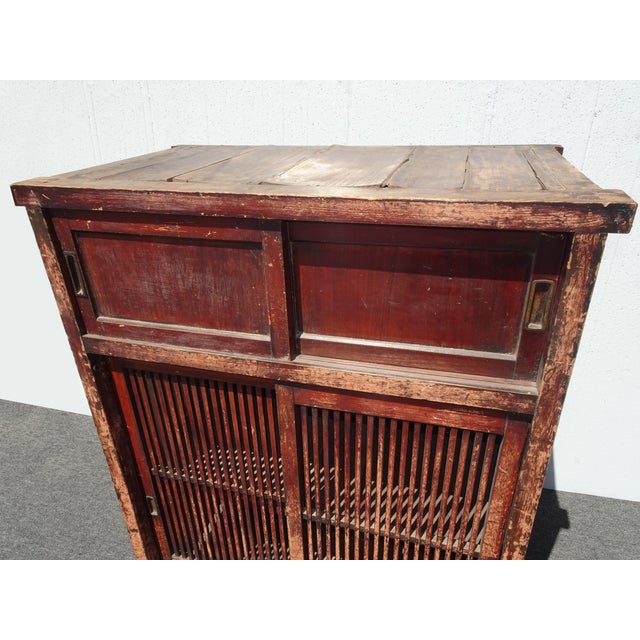 Share Antique 1900's Wabisabi Japanese Antique Tansu Storage Cabinet Sideboard For Sale - Image 10 of 18