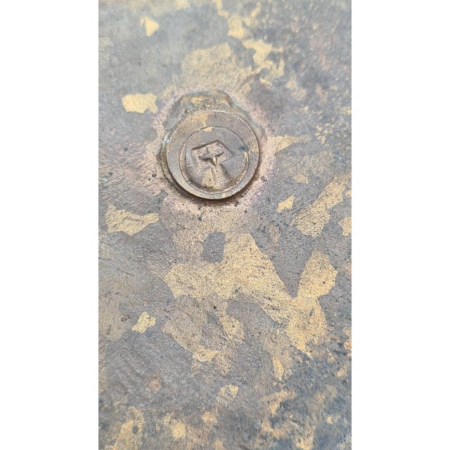 Vintage German Portrait Bas-Relief in Dark Brown Bronze, 1933 For Sale - Image 11 of 15