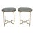 Pair of Steel and Brass Circular Maison Jansen Attributed End Tables Gueridons For Sale