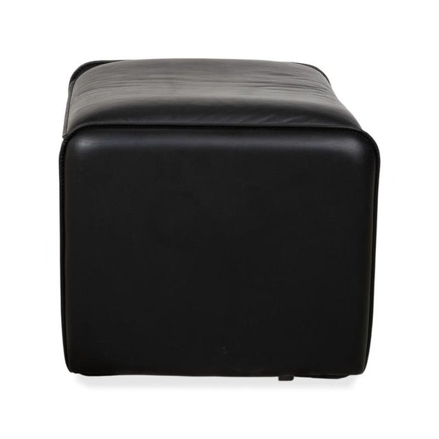 Black Bora Leather Stool from Leolux For Sale - Image 8 of 9